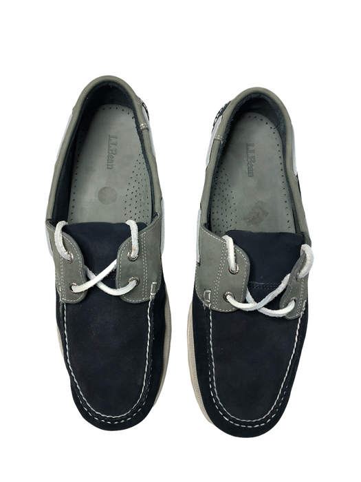 LL Bean Casco Bay Blue/Grey Leather Casual Boat Shoes Men's (Size: 13 D) 231468