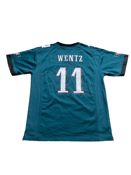 Philadelphia Eagle NFL Youth Nike On Field #11 Wentz Jersey Green (Size: XL)