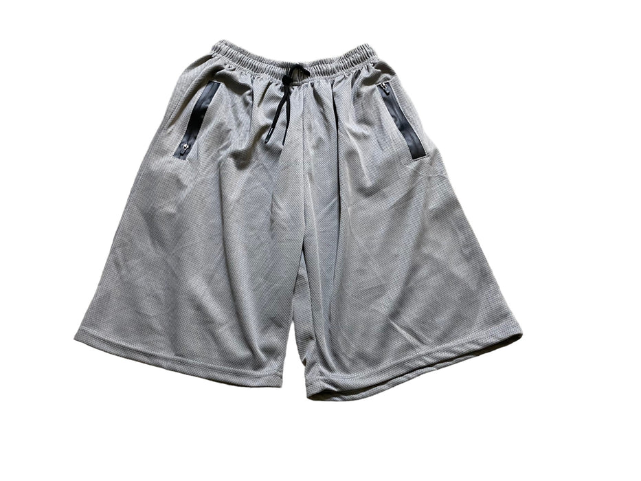 Men's Knit 2-pocket Drawstring Elastic Waist Shorts Gray (Size: Small )