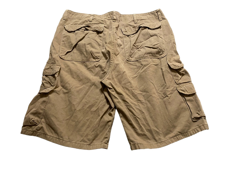 Wrangler Authentic Men's Cotton Shorts Dark Khaki (Size: 38 x 12)