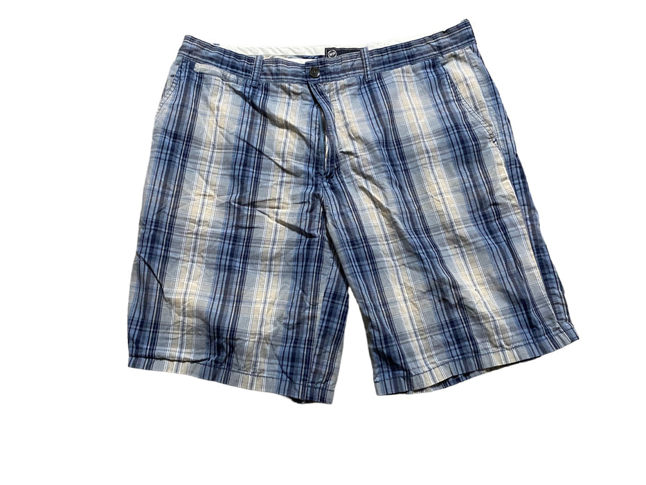 Weatherproof Men's Plaid Shorts Blue (Size: 38 x 10)