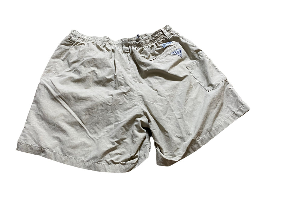 Columbia PFG Sportwear Men's Elastic Waist Cargo Shorts Beige (Size: 34 x 6)