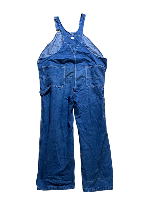 Liberty Men's Big Men's Cotton Rigid Denim Bib Overalls Blue (Size: 48)