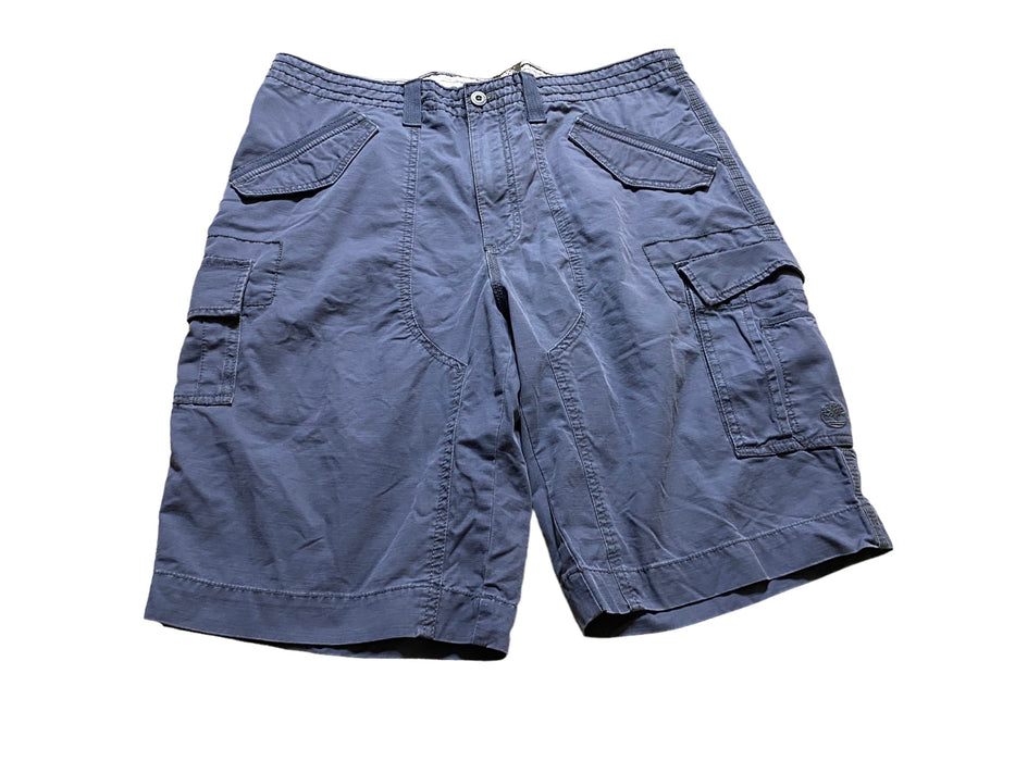 Timberland Men's Men's Cargo Long Length Shorts Blue (Size: 38 X 12.5)