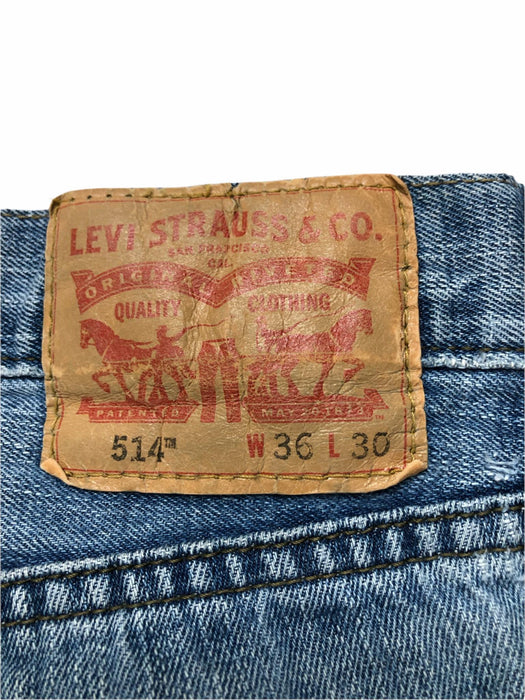 Levi's 514 Straight Fit Men's Jeans Medium Wash Blue (Size: 36 x 30) 514-4177