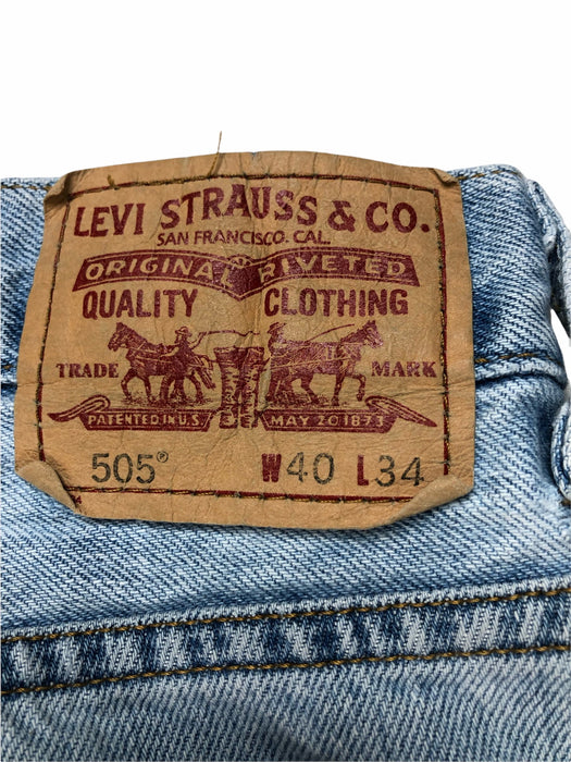 Levi's 505 Regular Fit Jean Light Wash Blue (Big & Tall: 40 x 32) 505-4834