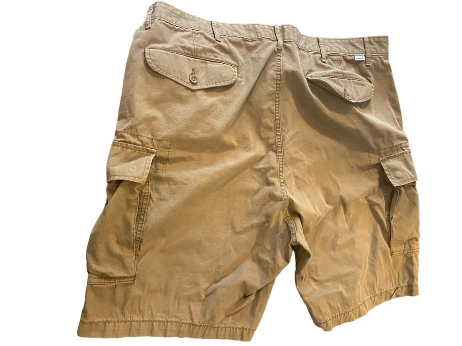 Levi's Men's Ripstop Carrier Cargo Shorts Khaki (Big & Tall: 42 x 9)