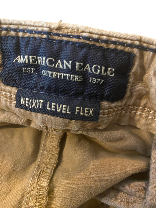 American Eagle Outfitters Men's Next Level Flex Shorts Tan (Size: 32 x 9)