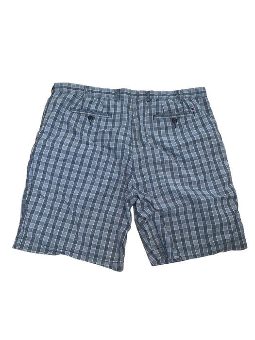 Tommy Hilfiger Men's Plaid Chino Shorts Gray (Size: XL)