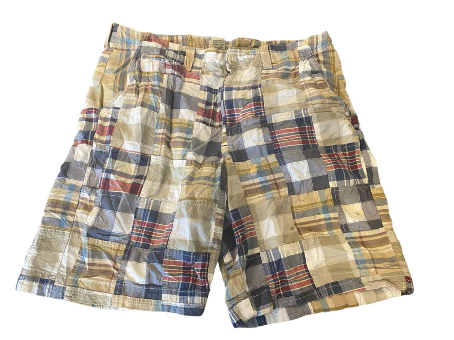 L.L. Bean Men's Plaid Flat Front Shorts Mult-colors (Size: 33 x 9)