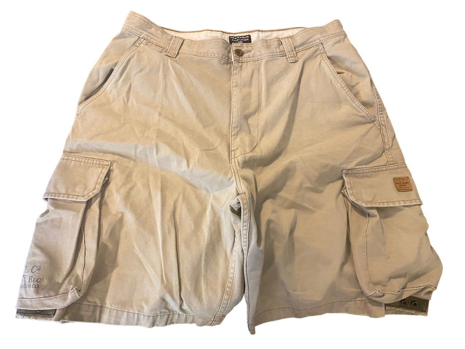 Polo Jeans Co. Ralph Lauren Men's Heavy Cotton Cargo Shorts Tan (Size: 36 x 10)