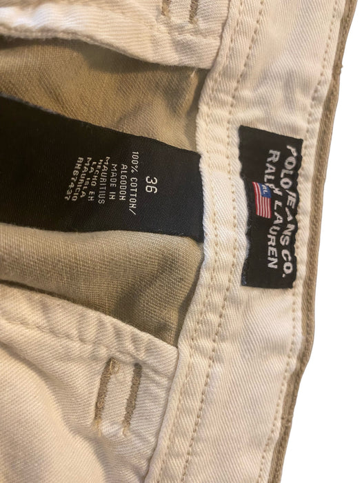 Polo Jeans Co. Ralph Lauren Men's Heavy Cotton Cargo Shorts Tan (Size: 36 x 10)