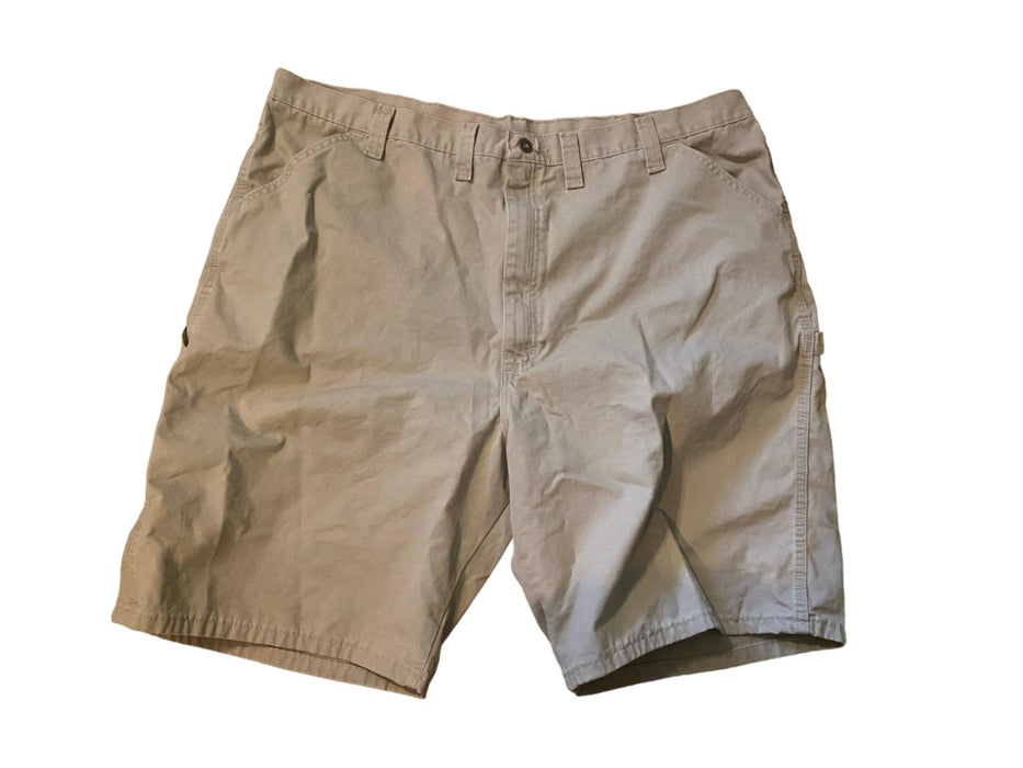 Wrangler Originals Men's Utility Canvas Shorts Tan (Big & Tall: 44 x 10)