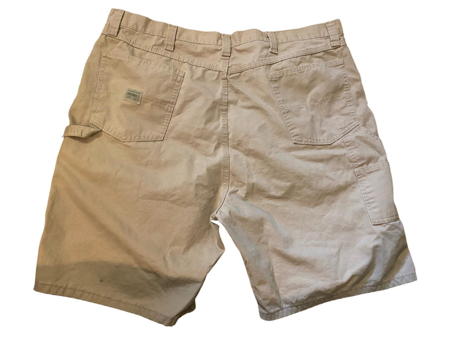 Wrangler Originals Men's Utility Canvas Shorts Tan (Big & Tall: 44 x 10)