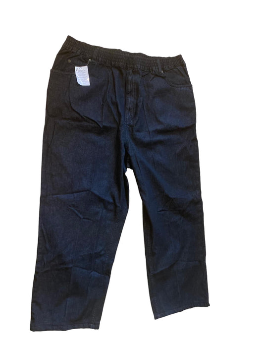 King Size Men's Full Elastic Waist Jeans Black (Big & Tall Size: 2XL) NWT!
