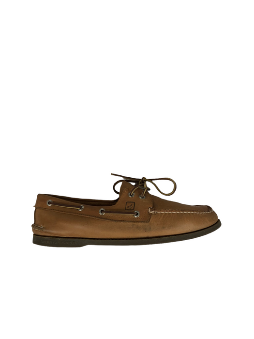 Sperry Leeward 2 Eye Top-Sider Tan Brown Boat Shoes Men's (Size: 12) 0657973