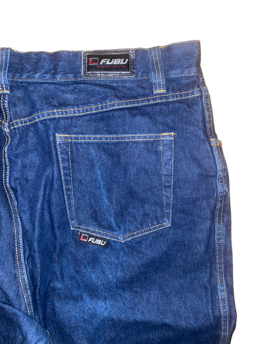 FUBU Collection Men's Vintage Regular Fit Jeans Blue (Big & Tall: 44 x 34)