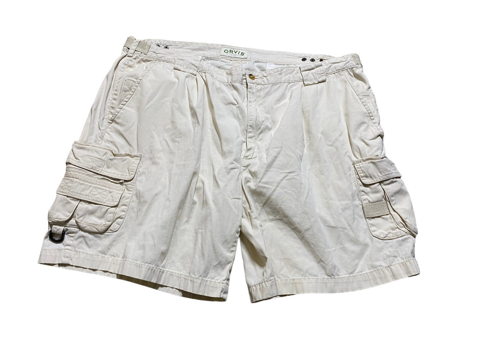 Orvis Sporting Traditions Men's Cargo Shorts Off White (Big & Tall: 44 X 8)