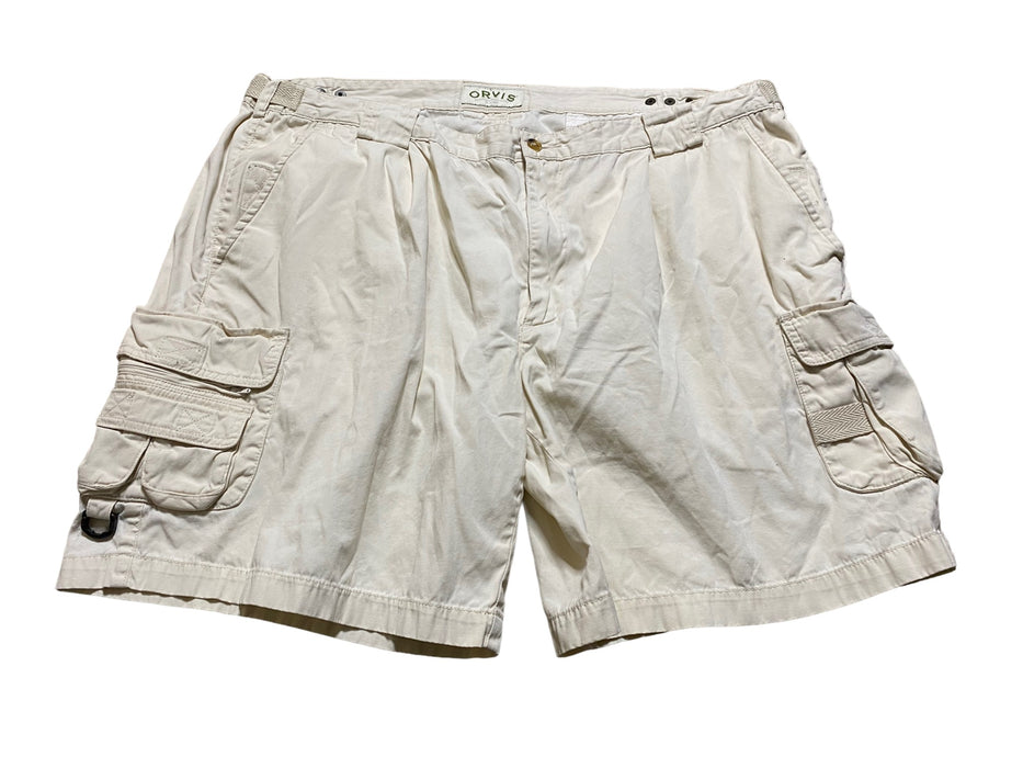 Orvis Sporting Traditions Men's Cargo Shorts Off White (Big & Tall: 44 X 8)