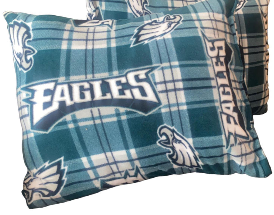 Philadelphia Eagles NFL Large Fleece Handmade Decorative Pillow (Size: 27 x 22)