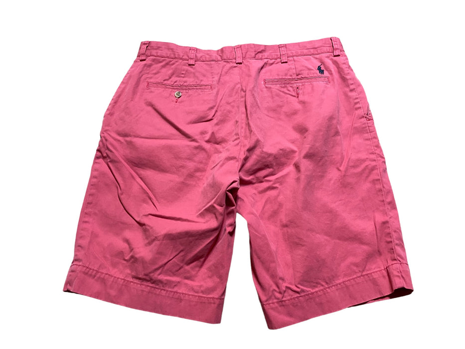 Polo By Ralph Lauren Men's Flat Front Shorts Pink (Size: 34 x 11)