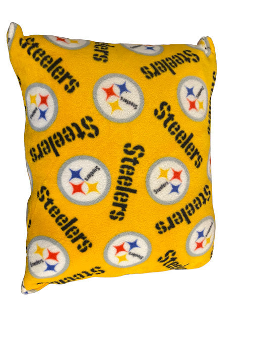 Pittsburgh Steelers NFL Large Fleece Handmade Decorative Pillow (Size: 27 x 22")