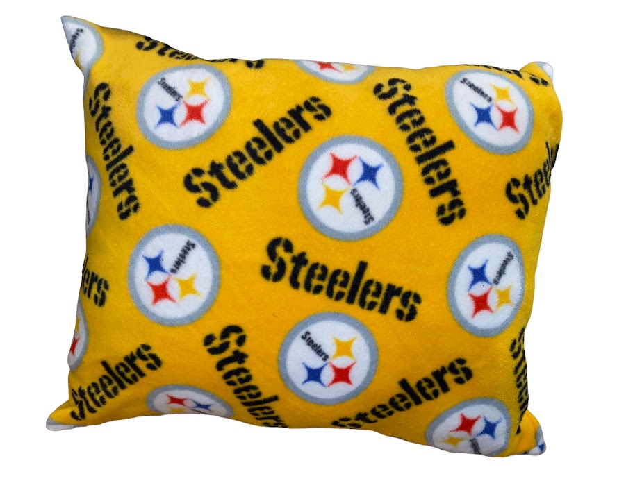 Pittsburgh Steelers NFL Large Fleece Handmade Decorative Pillow (Size: 27 x 22")