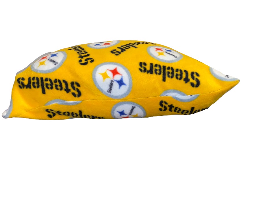 Pittsburgh Steelers NFL Large Fleece Handmade Decorative Pillow (Size: 27 x 22")