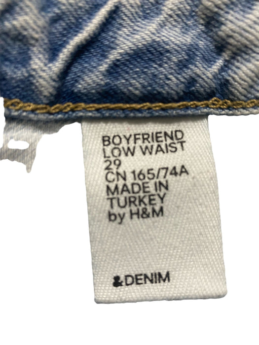 Denim Women's Boyfriend Destroyed Low Waist Jeans Light Blue (Size: 29)