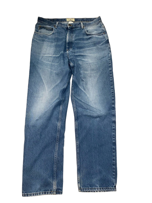 L.L. Bean Men's Natural Fit Stone Wash Jeans Blue (Size: 38 x 34)