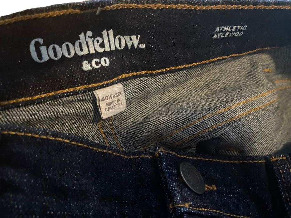 Goodfellow & Co Men's Athletic Total Flex Jeans Dark Blue (Size: 40 x 36) NWT!