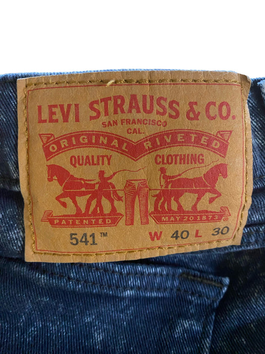 Levi's 541 Men's Athletic Flex Tapered Acid Wash Jeans Blue (Size: 40 x 30)