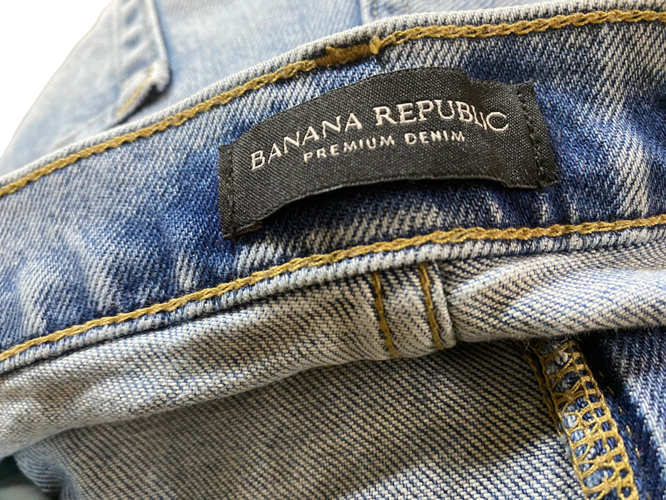 Banana Republic Men's High Rise Straight Light Wash Jeans Blue (Size: 34 x 28)