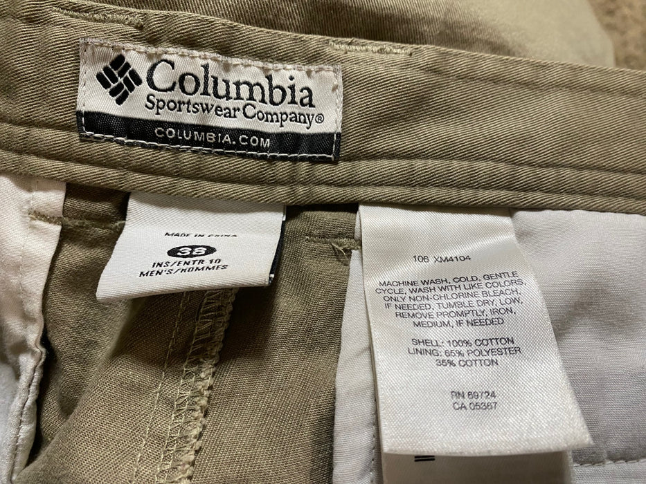 Columbia Sportswear Co Men's Cotton Cargo Shorts Khaki (Size: 38 x 10)