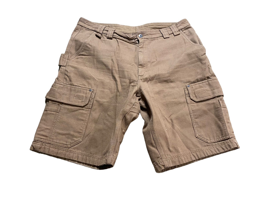 Duluth Trading Co Men's Heavy Duty Canvas Cargo Shorts Brown (Size: 40 x 12)