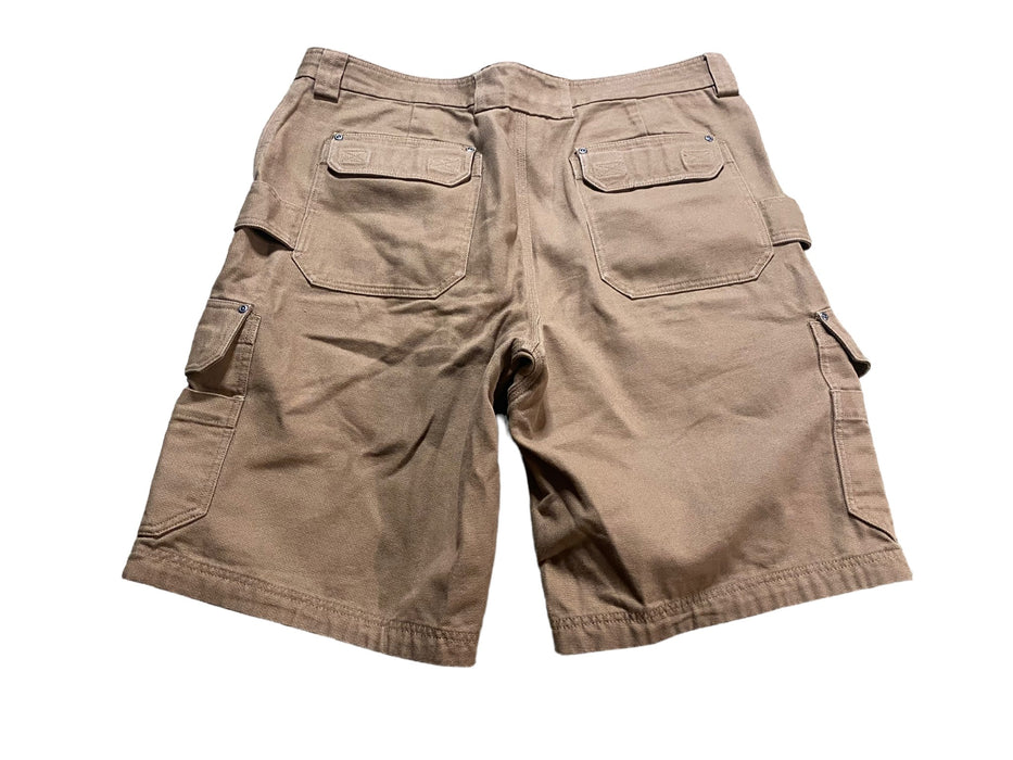 Duluth Trading Co Men's Heavy Duty Canvas Cargo Shorts Brown (Size: 40 x 12)