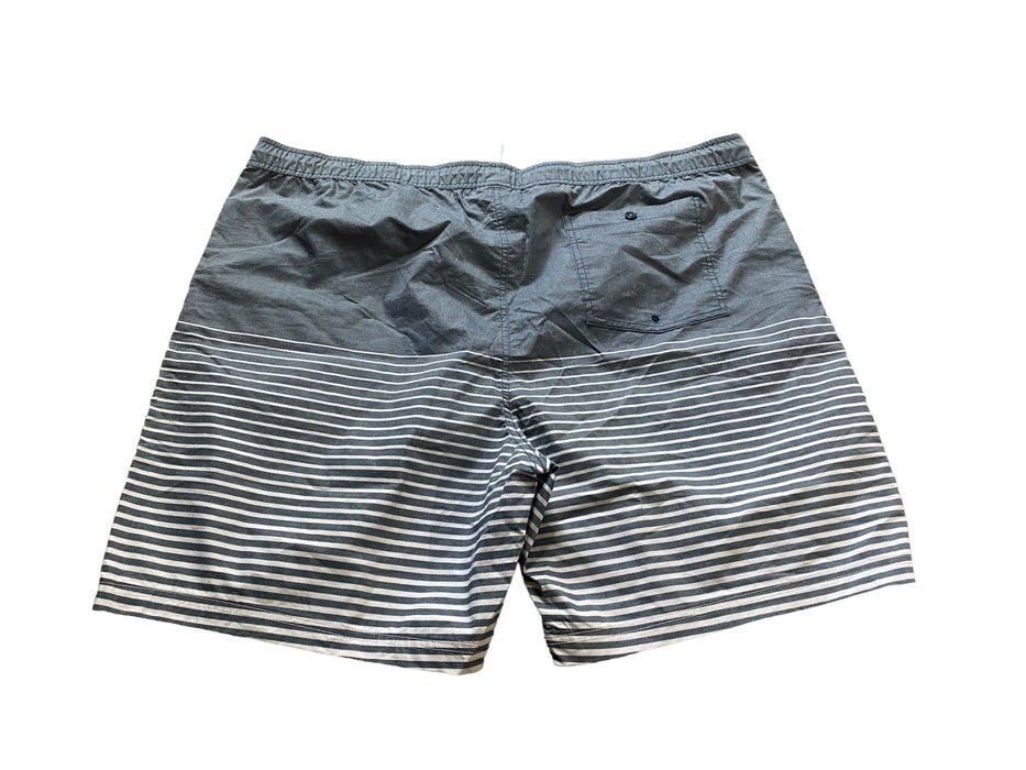 Goodie Fellow & Co Big Men's Men's Swim Trunk Shorts Gray/White (Size: 4XB)