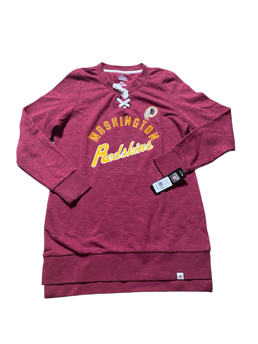 Washington Redskins NFL Majestic Women's Lace-up V-Neck Sweatshirt (Size: M) NWT