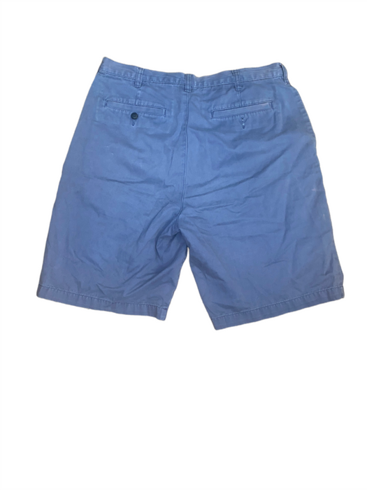 Lands' End Flat Front Chino Shorts Gray Men's (Size: 34)