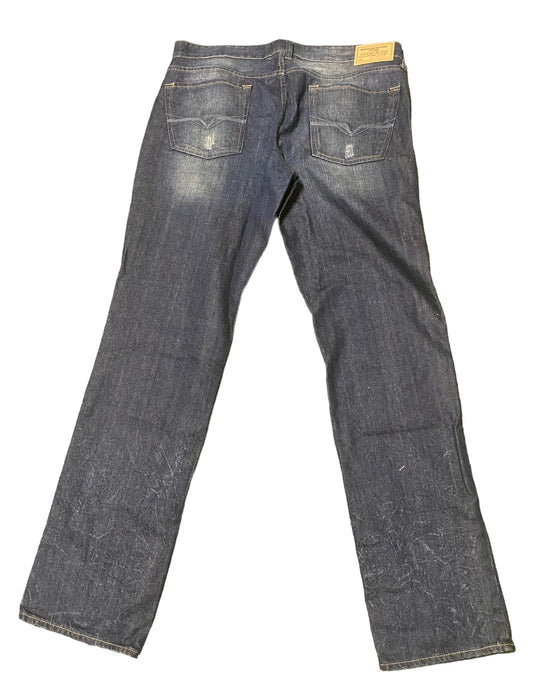 Guess Men's Grit Rocker Slim Straight Distressed Jeans Blue (Size: 38 x 32)