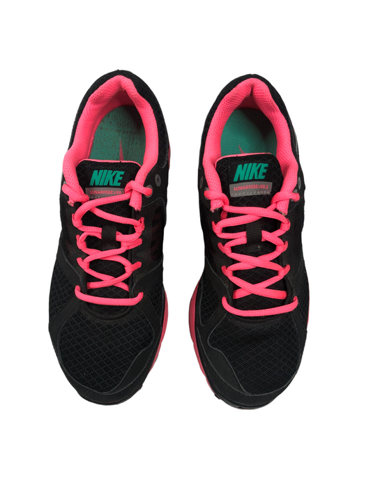 Nike Lunar Forever 2 Black Pink Running Shoes Women's (Size: 6) 554895-002