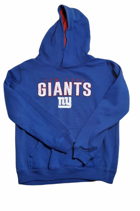 New York Giants Youth NFL Team Apparel Long Sleeve Pullover Hoodie (Size: L)