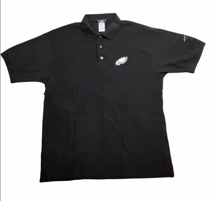 Philadelphia Eagles Men's NFL Reebok Collared Shirt Black (Size: L)