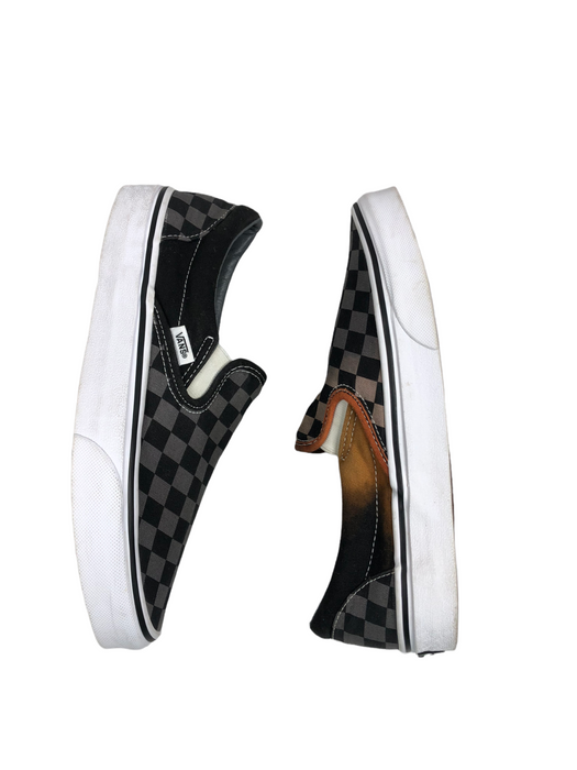 Vans Checkerboard Slip-On Black Grey Skateboarding Shoes Men's (Size 7.5) 721565