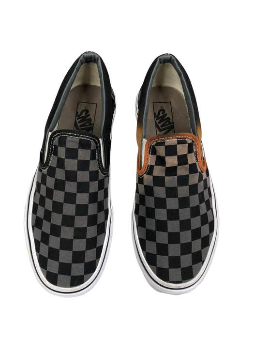 Vans Checkerboard Slip-On Black Grey Skateboarding Shoes Men's (Size 7.5) 721565