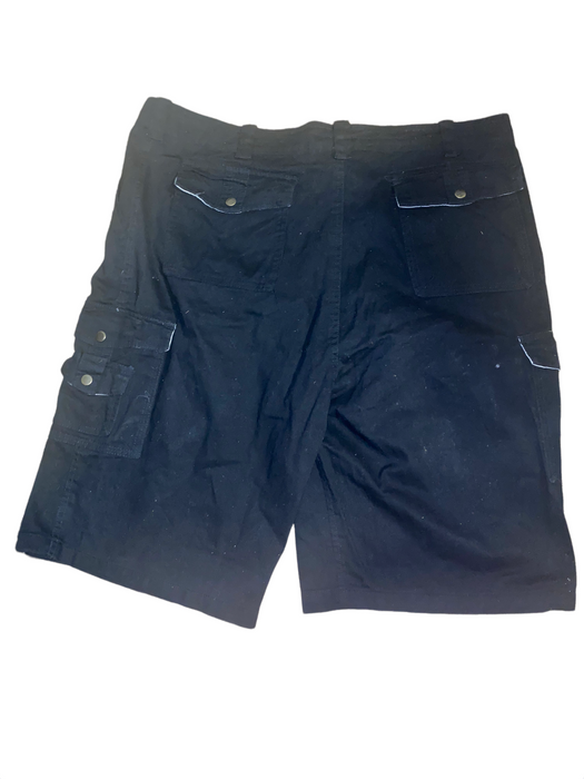 Swiss Cross Men's Heavy Cotton Cargo Shorts Black (Size: 40 X 9")