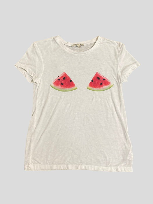 Express One Eleven Women's Watermelon Slices Top White (Size: S/P)