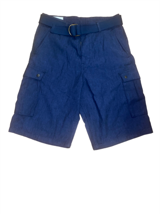 Levi's Linen Denim Cargo Men's Flex Cotton Shorts w/ Belt Blue (Size: 31 x 11)