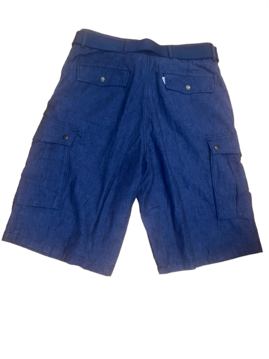 Levi's Linen Denim Cargo Men's Flex Cotton Shorts w/ Belt Blue (Size: 31 x 11)