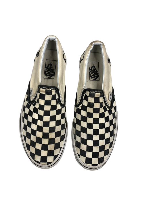 Vans Checkerboard Slip-On White Black Skateboarding Shoes Men's (Size: 8) 721565